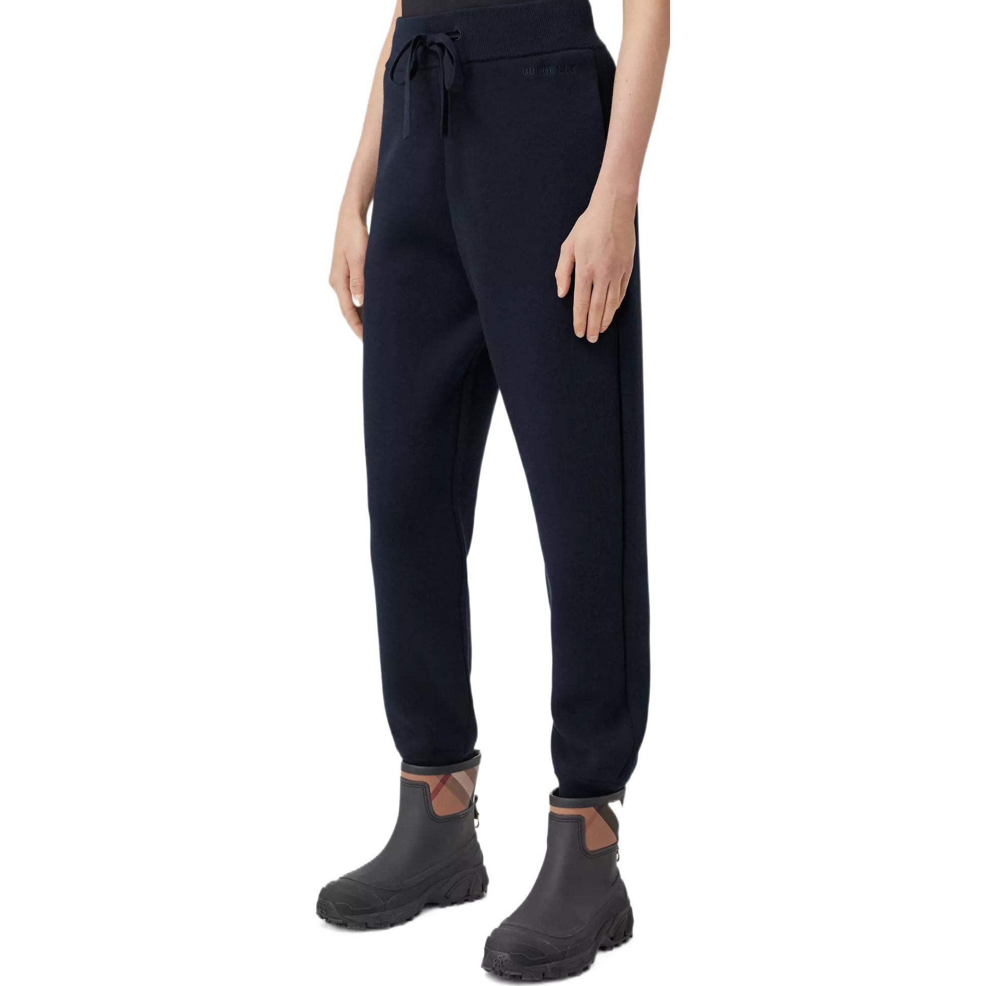 Purchase (W) Burberry FW22 純色刺繡Logo抽繩針織運動長褲。 80583931