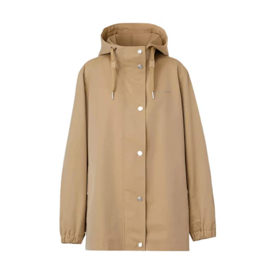 (Women) Burberry FW22 Solid Color Hooded Drawstring Jacket Tan 80642801