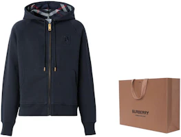 Lookbook (W) Burberry FW22 素色藍色連帽抽繩衛衣。 80615561