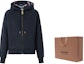 Lookbook (Women) Burberry FW22 Solid Color Hooded Drawstring Sweatshirt Blue. 80615561