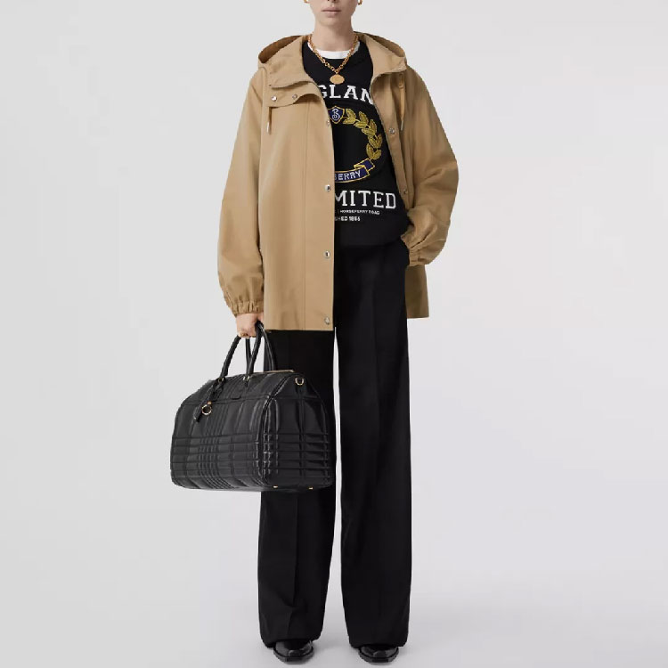 (Women) Burberry FW22  Solid Color Hooded Drawstring Jacket Tan 80642801 圖 4