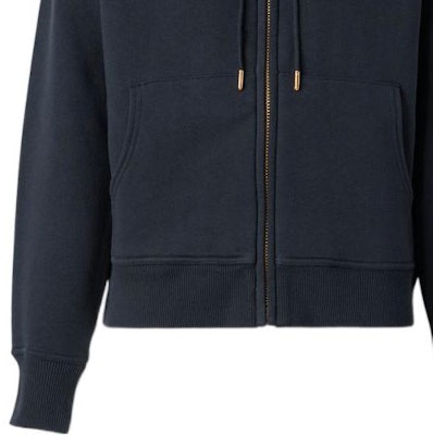 (Women) Burberry FW22 Solid Color Hooded Drawstring Sweatshirt Blue. 80615561 Details for (Women) Burberry FW22 Solid Color Hooded Drawstring Sweatshirt Blue. 80615561