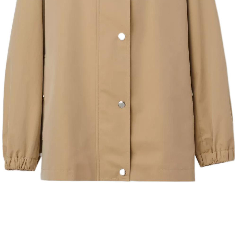 (Women) Burberry FW22  Solid Color Hooded Drawstring Jacket Tan 80642801 圖 7