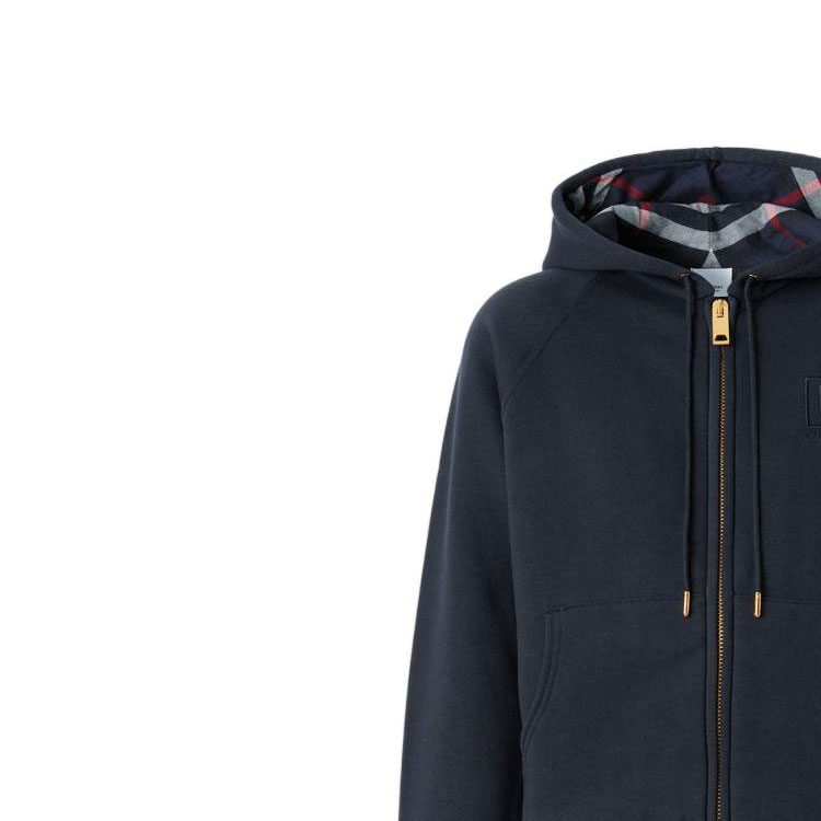 Cheap (Women) Burberry FW22  Solid Color Hooded Drawstring Sweatshirt Blue. 80615561