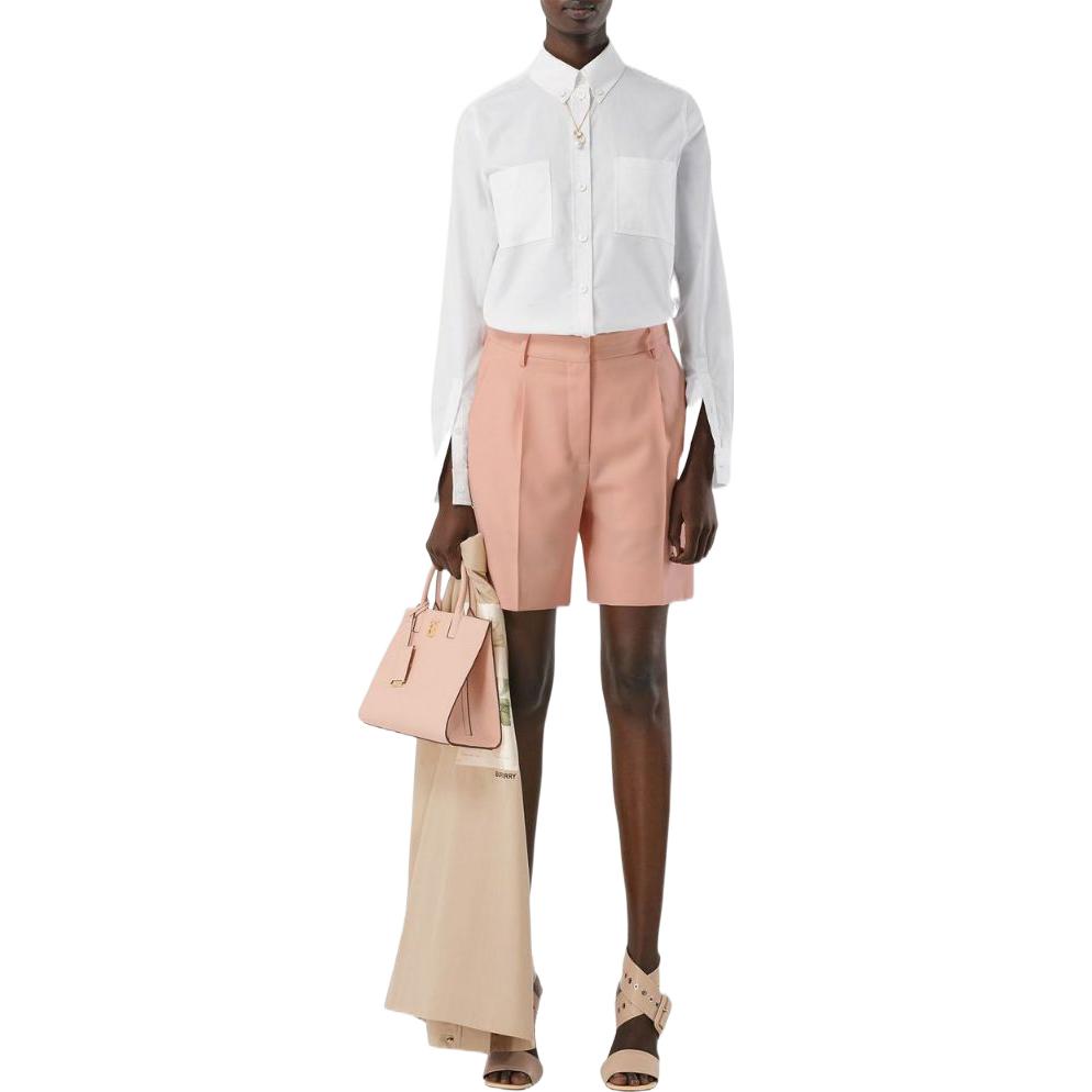 (Women) Burberry FW22  Solid White Long Sleeve Cotton Poplin Shirt. 8057335 圖 3