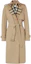 Buy (W) Burberry FW22 卡其色腰帶格紋領風衣外套. 80607351