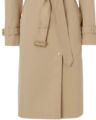 (W) Burberry FW22 卡其色腰帶格紋領風衣外套. 80607351 Sizing (W) Burberry FW22 卡其色腰帶格紋領風衣外套. 80607351