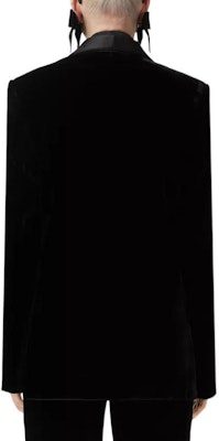 (W) Burberry FW22 絲絨黑色外套搭配緞面滾邊 80620091 Shop (W) Burberry FW22 絲絨黑色外套搭配緞面滾邊 80620091