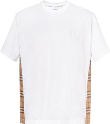 (W) Burberry 2022秋冬 白色格纹宽松圆领短袖T恤 80615531 Lookbook (W) Burberry 2022秋冬 白色格纹宽松圆领短袖T恤 80615531