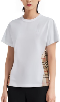 (W) Burberry 2022秋冬 白色格纹宽松圆领短袖T恤 80615531 Sizing (W) Burberry 2022秋冬 白色格纹宽松圆领短袖T恤 80615531