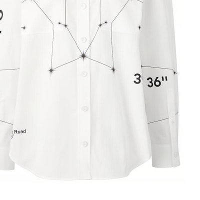 (W) 博柏利 2022秋冬 白色星座印花长袖衬衫 80611571 Sizing (W) 博柏利 2022秋冬 白色星座印花长袖衬衫 80611571