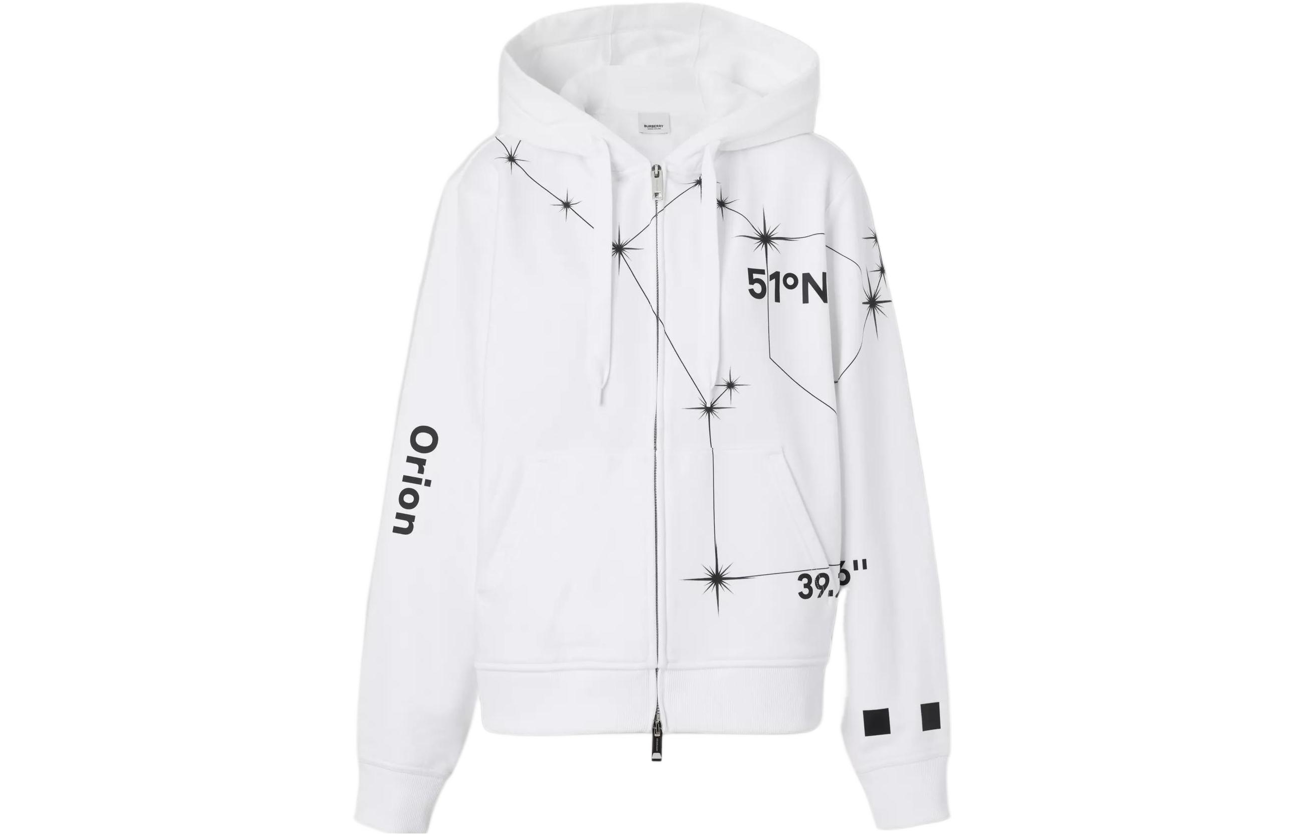 (Women) Burberry FW22  White Hoodie with Constellation Print. 80614511