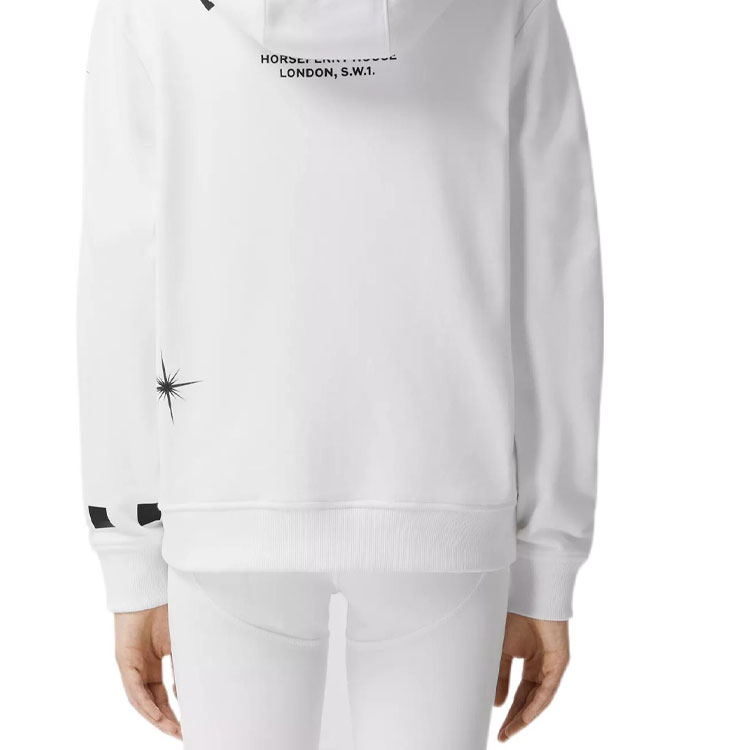 (Women) Burberry FW22  White Hoodie with Constellation Print. 80614511 圖 6
