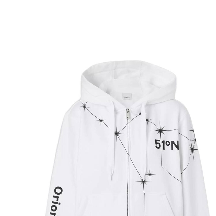 (Women) Burberry FW22  White Hoodie with Constellation Print. 80614511 圖 7