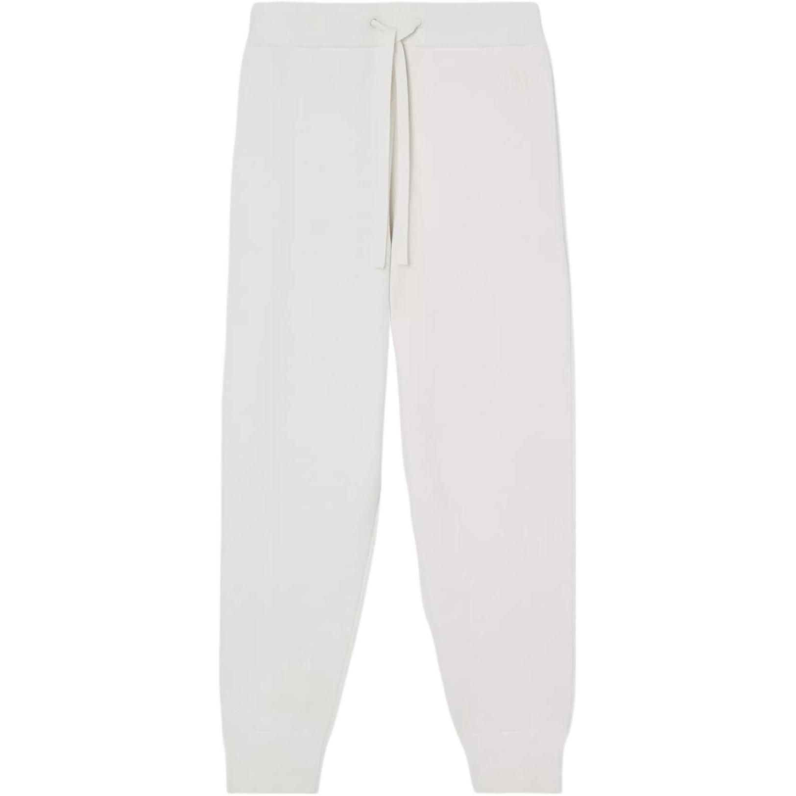 (Women) Burberry FW22  White Jogger Knit Sweatpants with Monogram Logo. 80586051