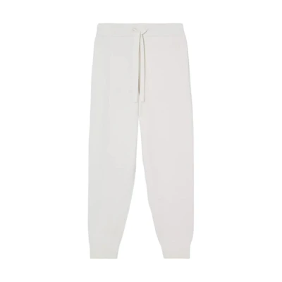 (Women) Burberry FW22 White Jogger Knit Sweatpants with Monogram Logo. 80586051