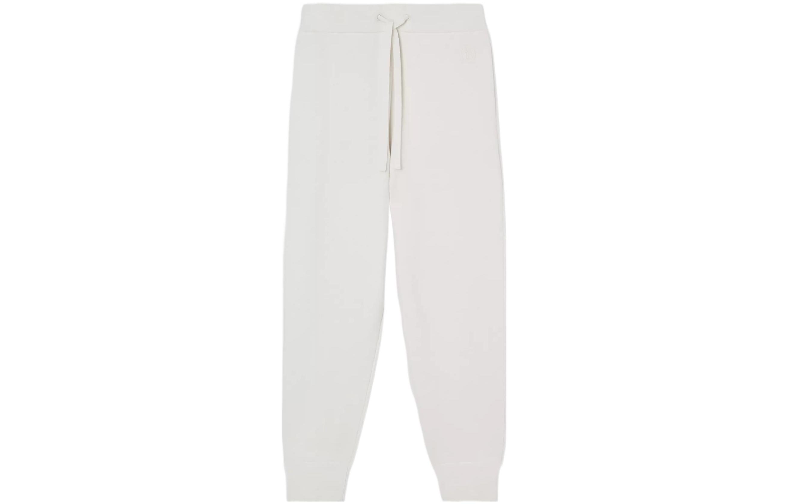 Order (W) Burberry FW22 Seluar Jogger Putih Knit dengan Logo Monogram. 80586051