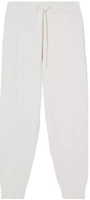 Order (Women) Burberry FW22 White Jogger Knit Sweatpants with Monogram Logo. 80586051