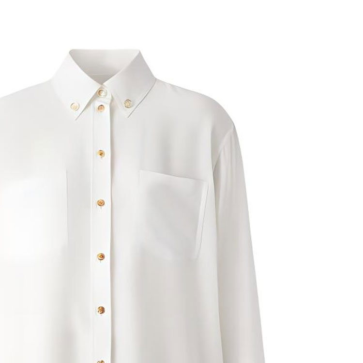 (Women) Burberry FW22  White Solid Pocket Front Shirt 80554451 圖 6