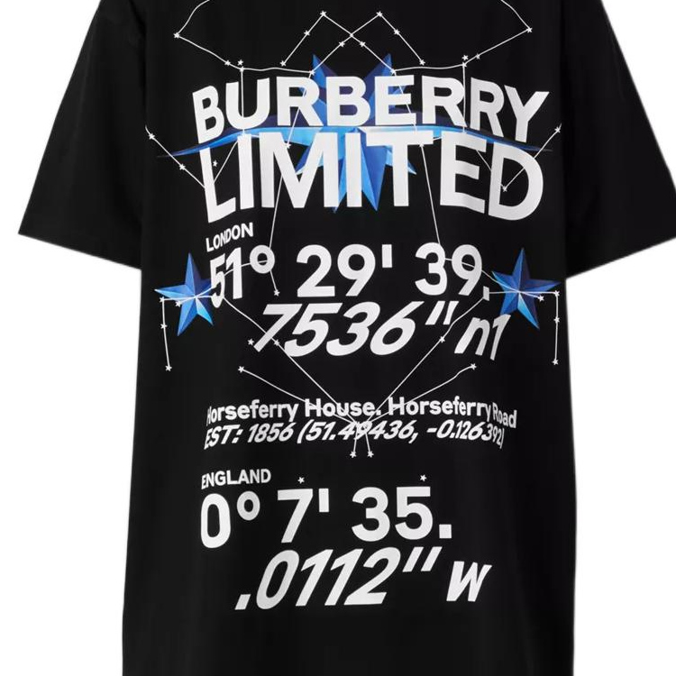 (Women) Burberry FW22 Allover Logo Oversized T-Shirt  Black. 80565831 圖 6