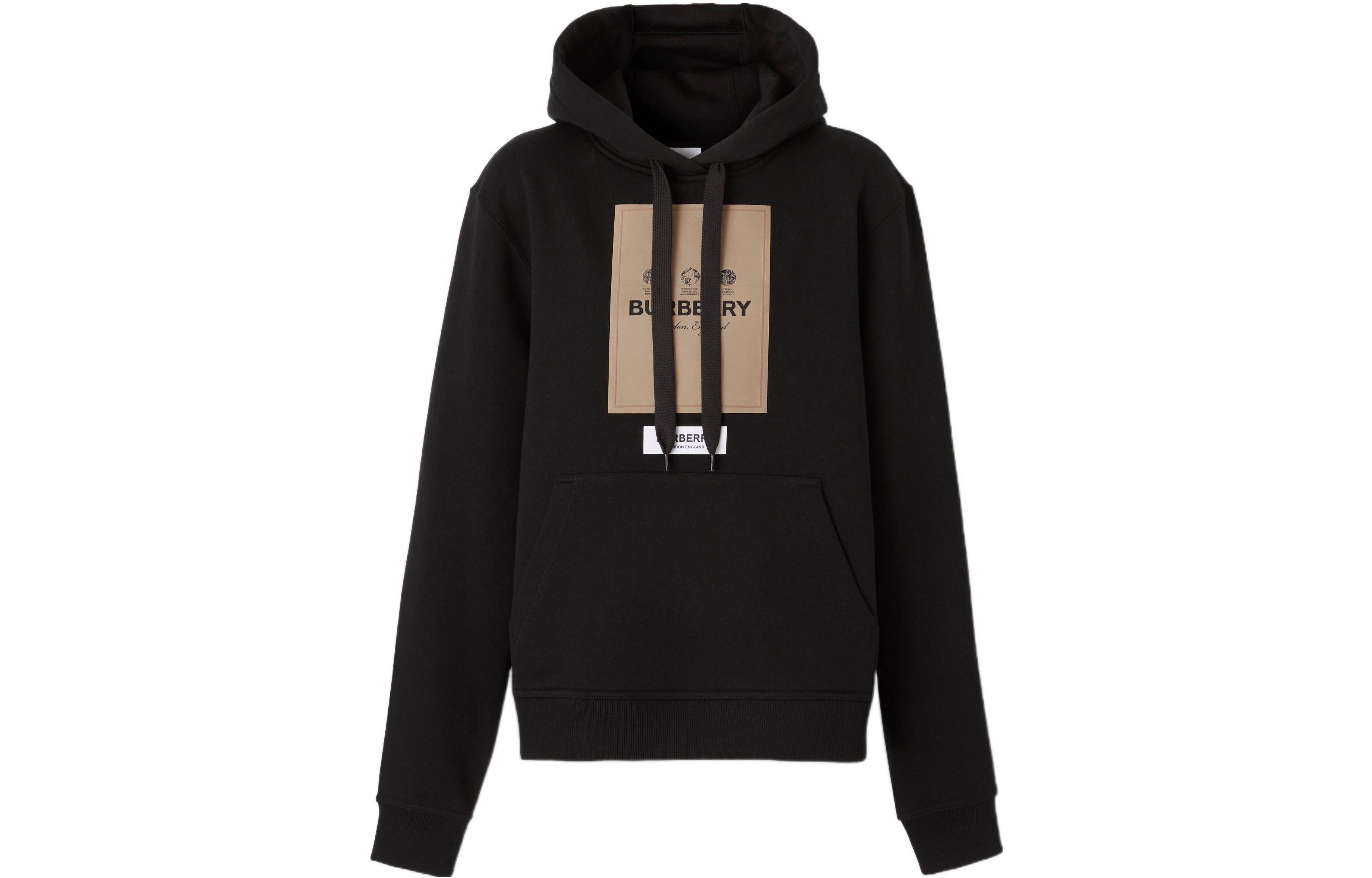 (Women) Burberry FW22 Black Hoodie with Logo Print 80571221