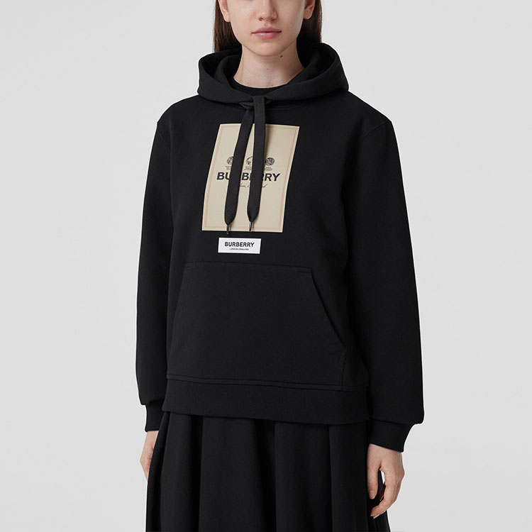 Shop (W) 버버리 FW22 블랙 로고 프린트 후디 80571221