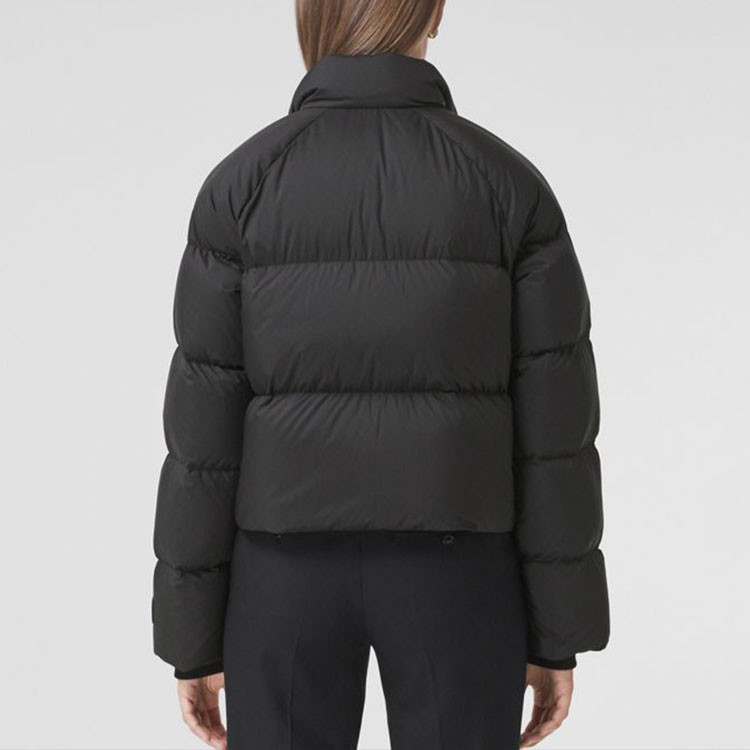 Shop (W) Burberry FW22 黑色高領拉鍊短版羽絨外套. 80447301