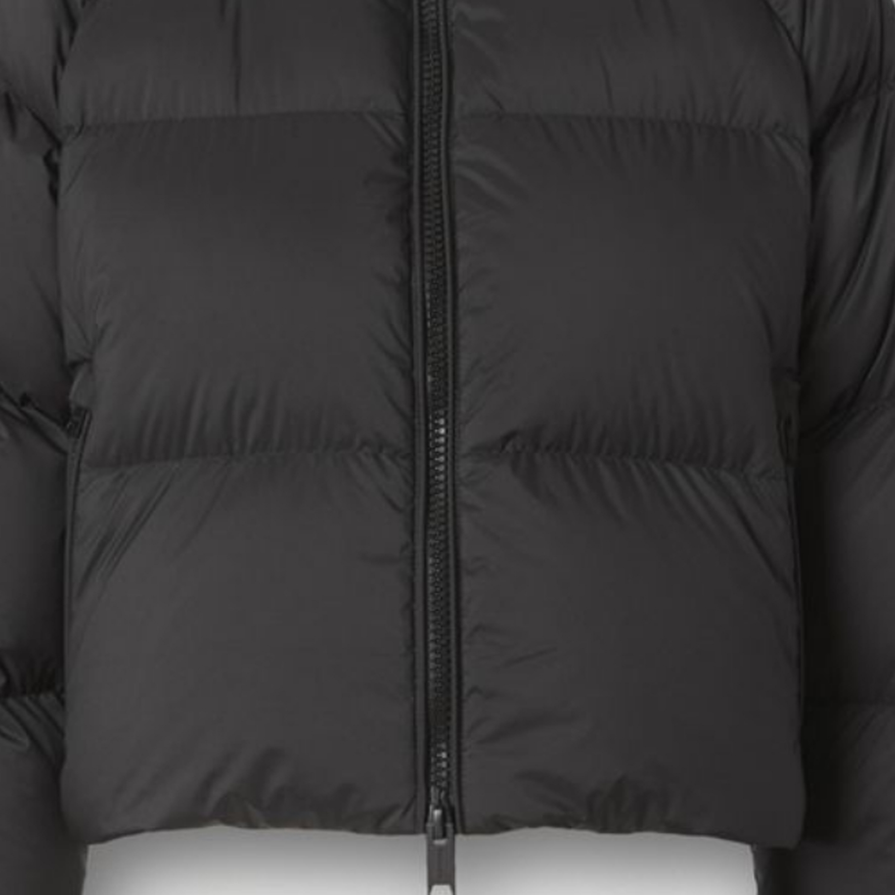 Sizing (W) Burberry FW22 黑色高領拉鍊短版羽絨外套. 80447301