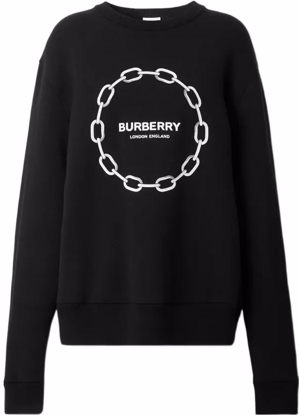women-burberry-fw-22-chain-letter-print-crewneck-sweater-women-s-black-80632391