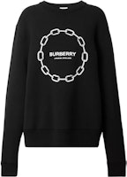 (Women) Burberry FW22 Chain Letter Print Crewneck Sweater Women’s Black 80632391 (Women) Burberry FW22 Chain Letter Print Crewneck Sweater Women’s Black 80632391