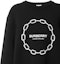Lookbook (W) バーバリー FW22 チェーンレタープリント クルーネックセーター レディース ブラック 80632391
