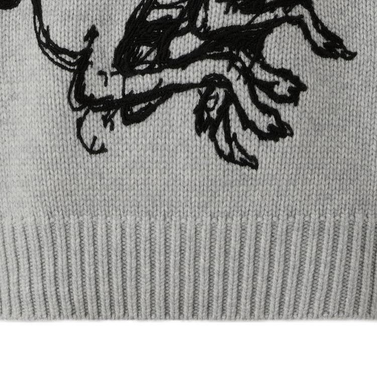 (Women) Burberry FW22 Deer Jacquard Crewneck Sweater Women’s Grey 80632261 圖 6