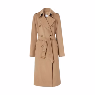 (Women) Burberry FW22 Double-Breasted Trench Coat Women Brown. 80581951