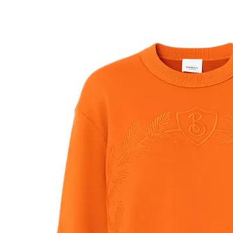 (Women) Burberry FW22 Embroidered Oak Leaf Crest Sweatshirt Orange 80621761 圖 3