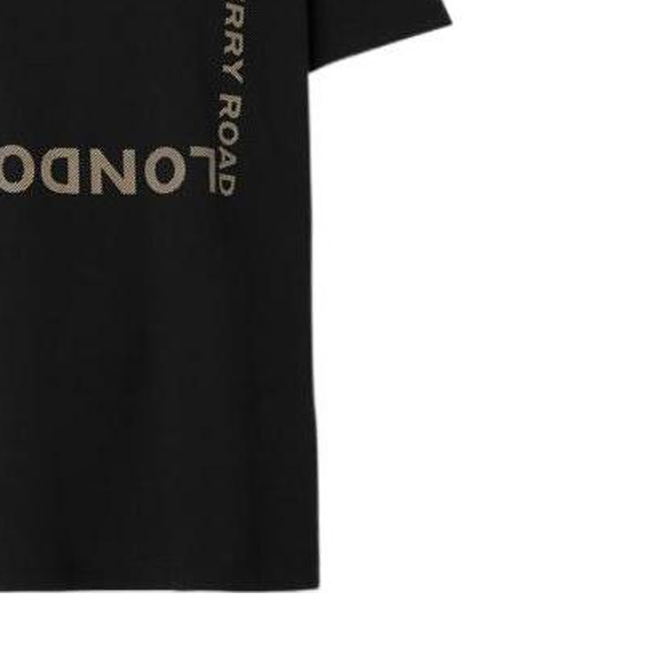 (Women) Burberry FW22 Letter Print Crew Neck Straight Fit T-Shirt  Black 80560481 圖 6
