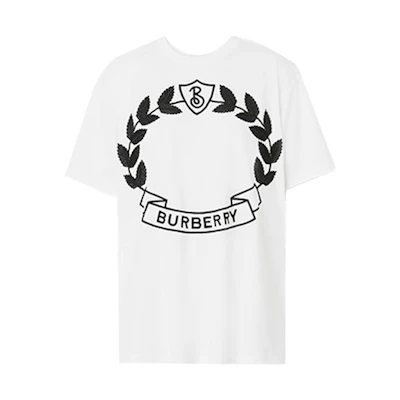 (Women) Burberry FW22 Letter Print Loose Fit Crewneck T-Shirt Women White. 80620691