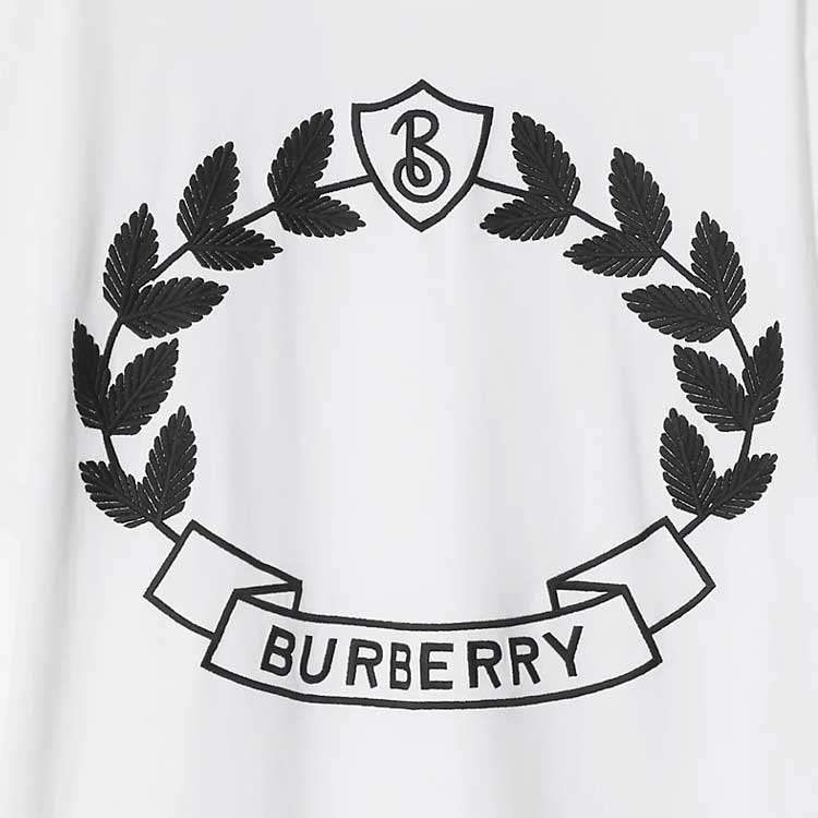 (Women) Burberry FW22 Letter Print Loose Fit Crewneck T-Shirt Women White. 80620691 圖 7