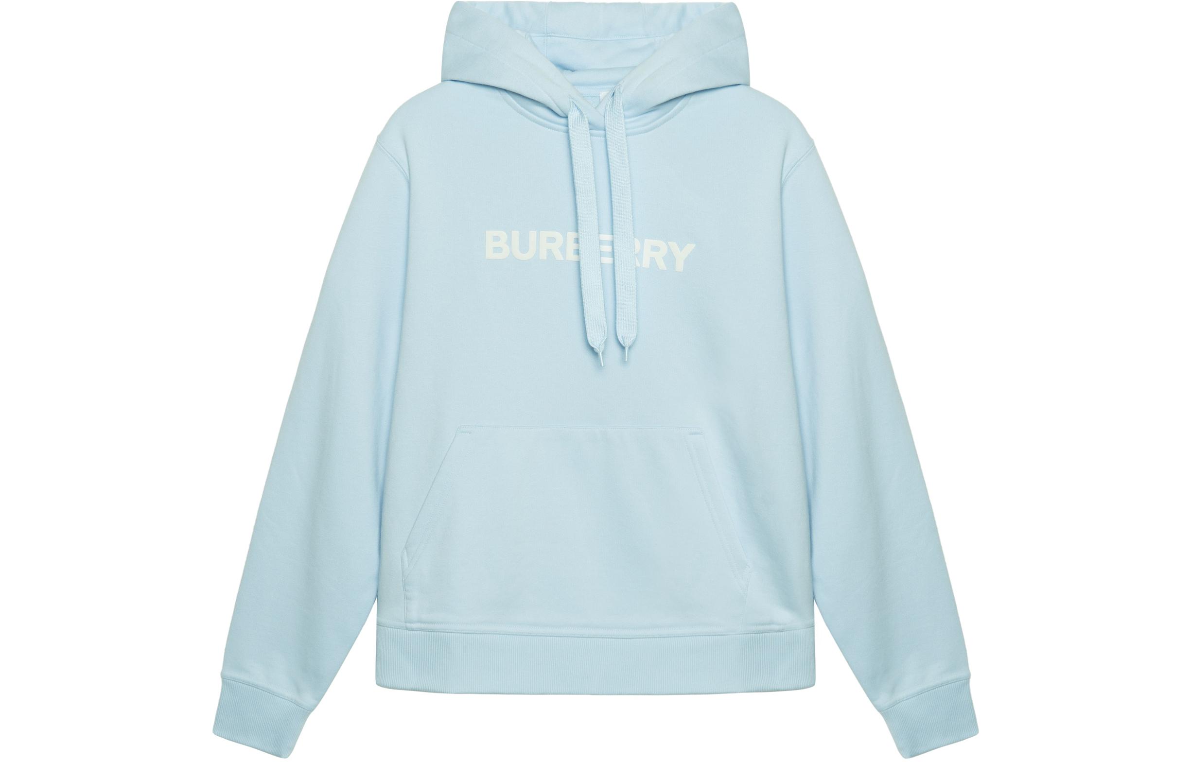 (Women) Burberry FW22 Letter Print Oversized Hoodie Light Blue . 80635791 圖 2