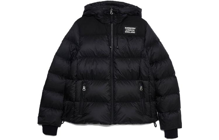 (Women) Burberry FW22 Logo Navy Blue  Down Jacket Thick Long-Sleeve Zip-Up 80463301