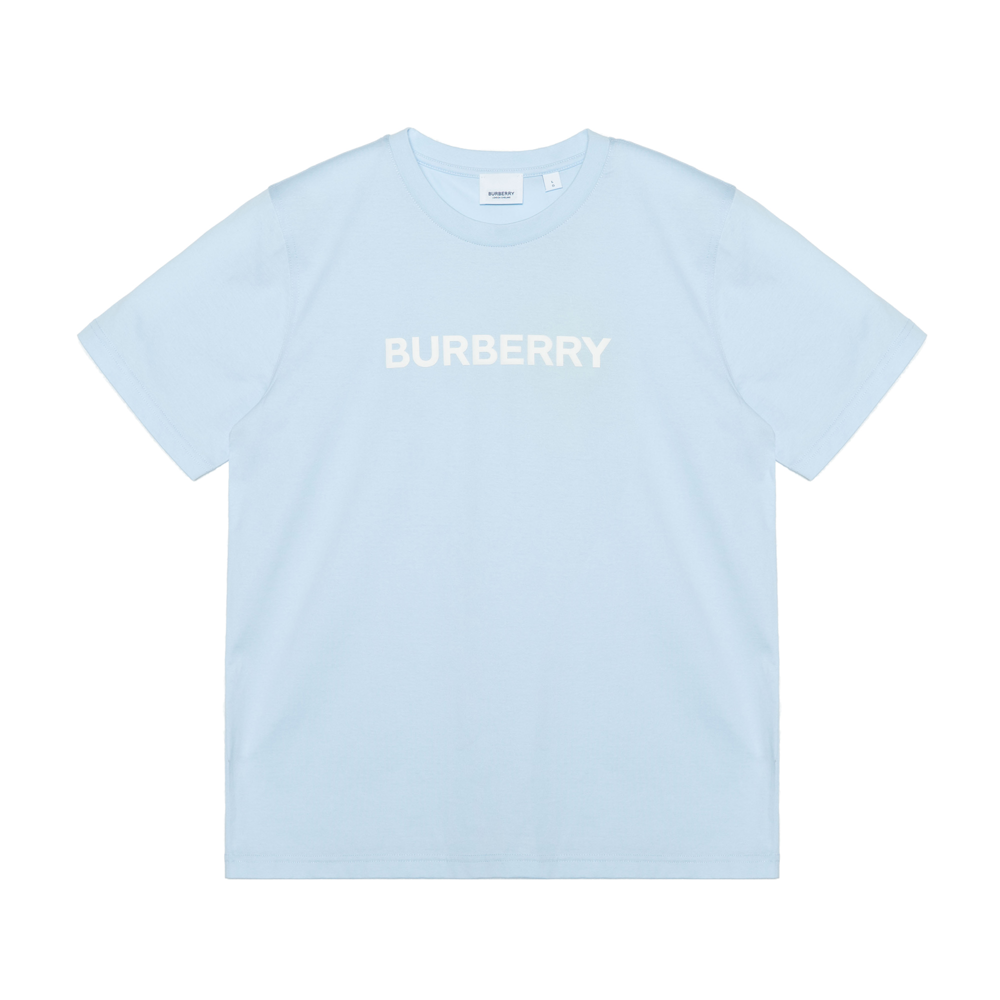(Women) Burberry FW22 Logo Print Crewneck Oversized Blue T-Shirt for Women. 80635811 圖 2