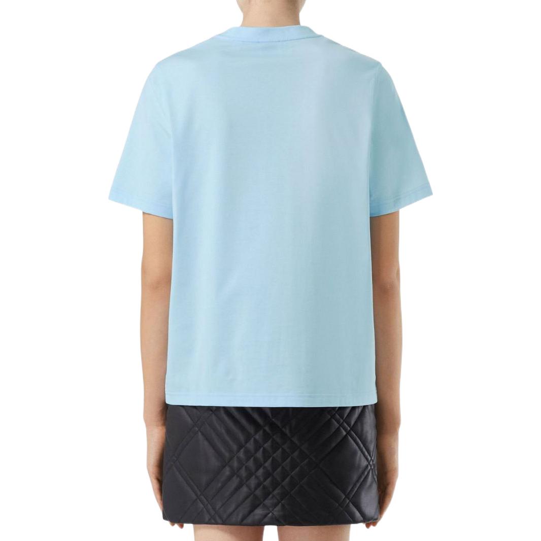 (Women) Burberry FW22 Logo Print Crewneck Oversized Blue T-Shirt for Women. 80635811 圖 5