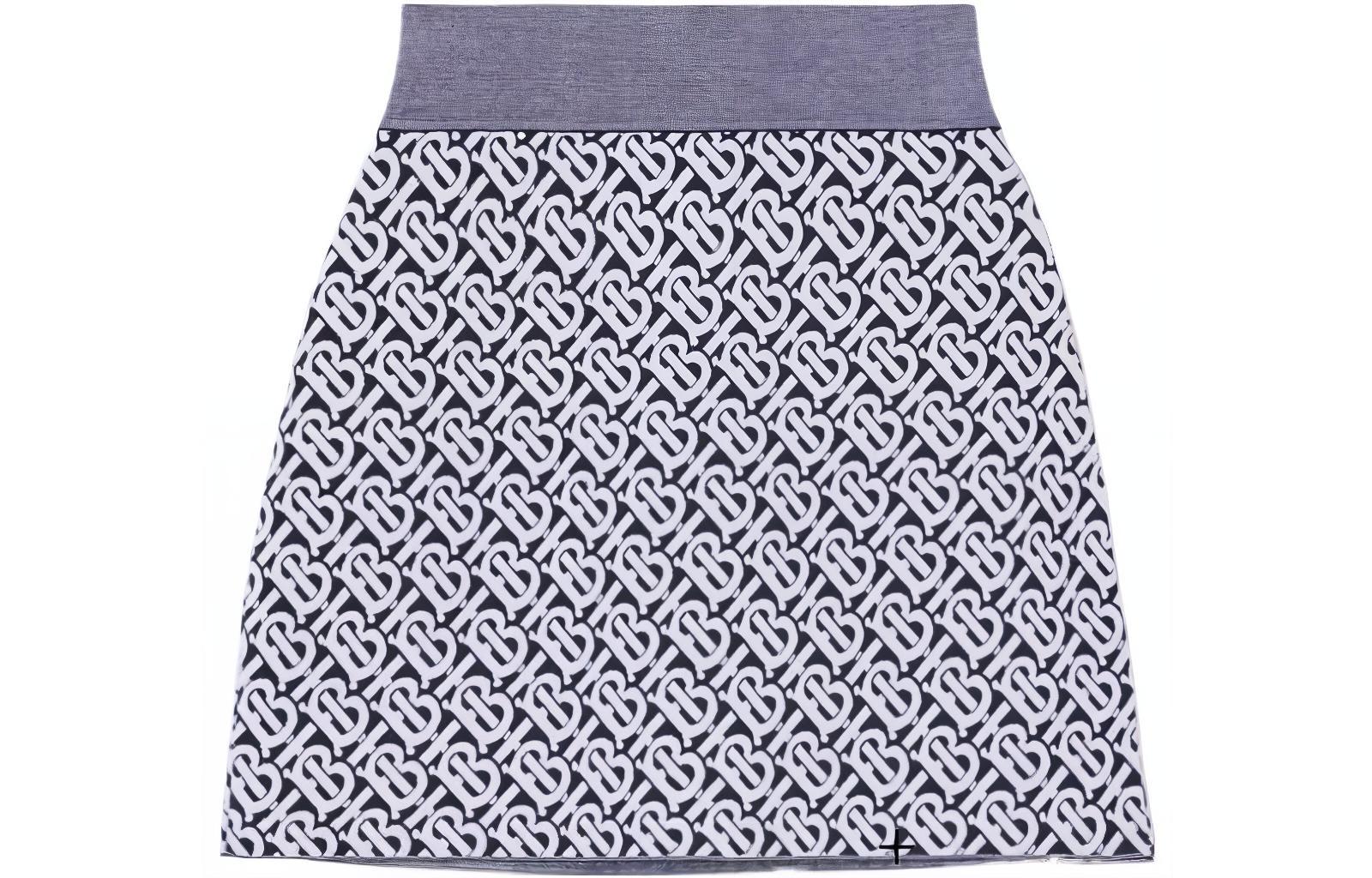 (Women) Burberry FW22 Monogram Print Short Skirt Women Blue 80584041