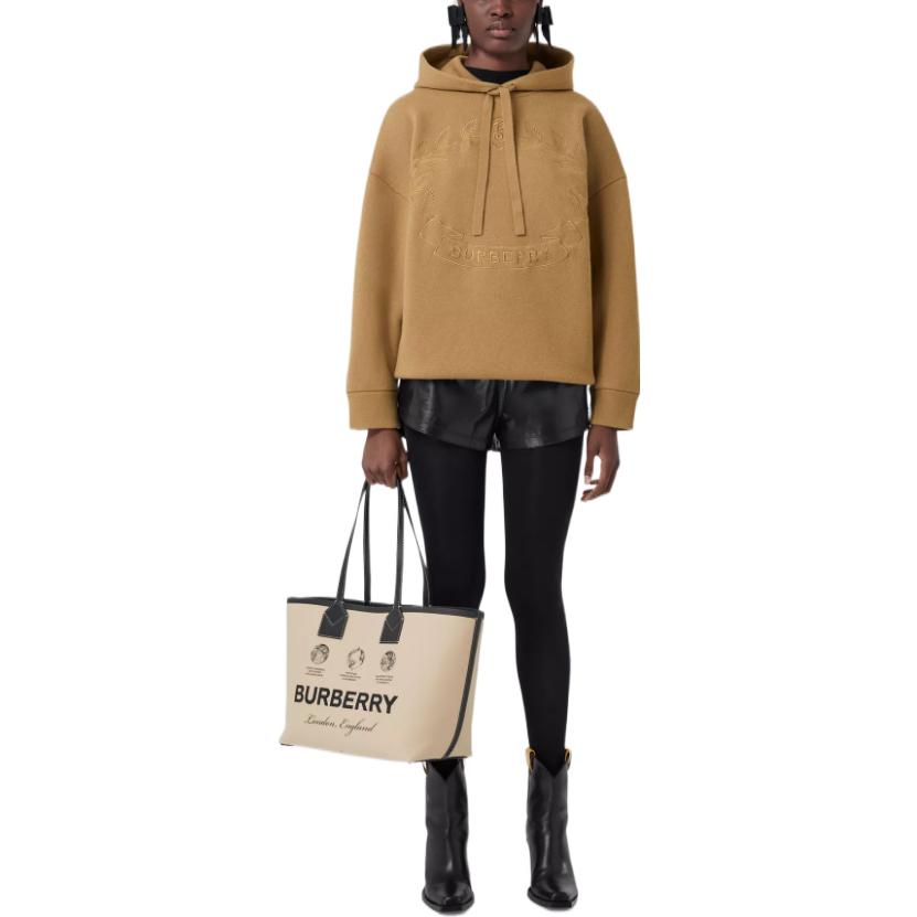 (Women) Burberry FW22 Oak Leaf Emblem Oversized Hoodie  Camel 80632701 圖 3