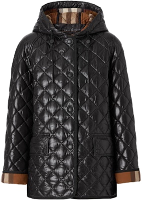 (Women) Burberry FW22 Quilted Reversible Hooded Jacket Black Outerwear 80633991 Buy (Women) Burberry FW22 Quilted Reversible Hooded Jacket Black Outerwear 80633991