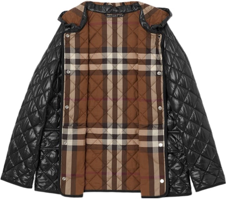 (Women) Burberry FW22 Quilted Reversible Hooded Jacket Black Outerwear 80633991 Lookbook (Women) Burberry FW22 Quilted Reversible Hooded Jacket Black Outerwear 80633991