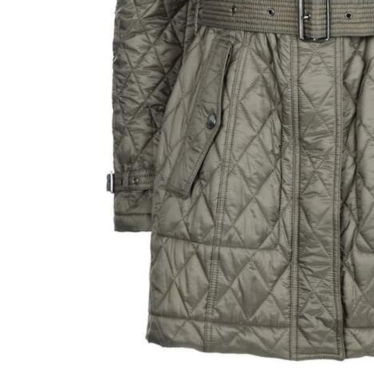 (Women) Burberry FW22 Solid Color Hooded Mid-Length Trench Coat Women’s Green 80613441 圖 5