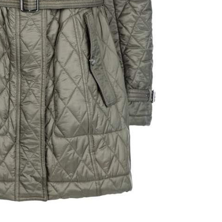 (Women) Burberry FW22 Solid Color Hooded Mid-Length Trench Coat Women’s Green 80613441 圖 6