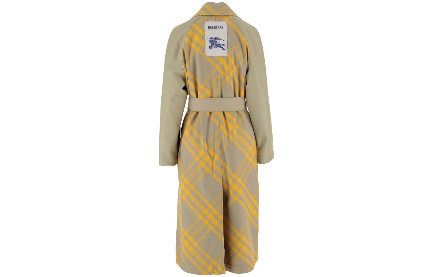 (Women) Burberry FW23  Beige Checkered Belt Long Reversible Trench Coat. 80771361 圖 3