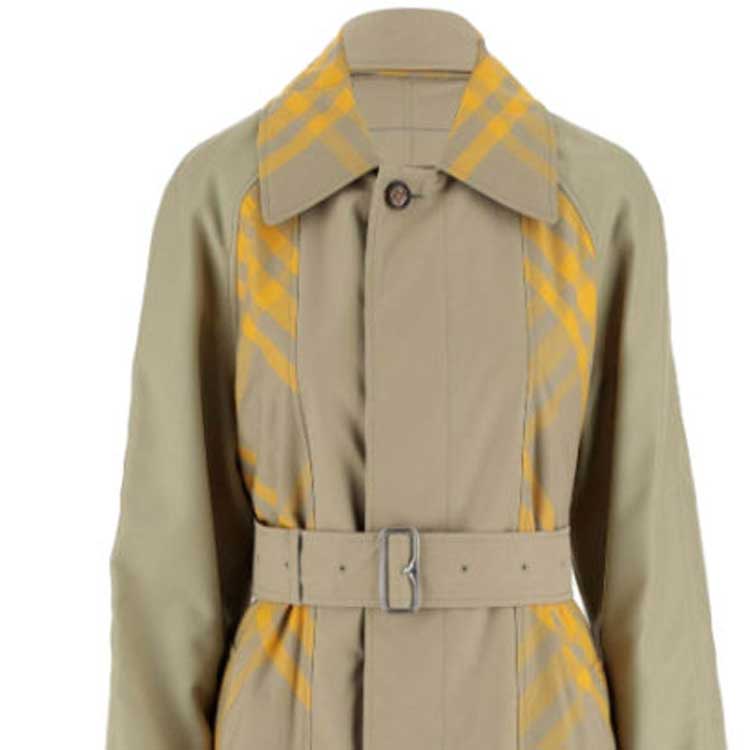 (Women) Burberry FW23  Beige Checkered Belt Long Reversible Trench Coat. 80771361 圖 7