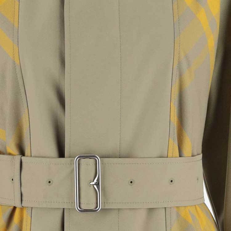 (Women) Burberry FW23  Beige Checkered Belt Long Reversible Trench Coat. 80771361 圖 8